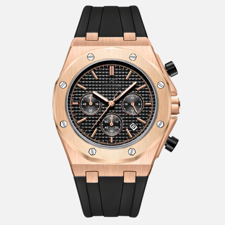 CHRONOX men’s chronograph watch rose gold