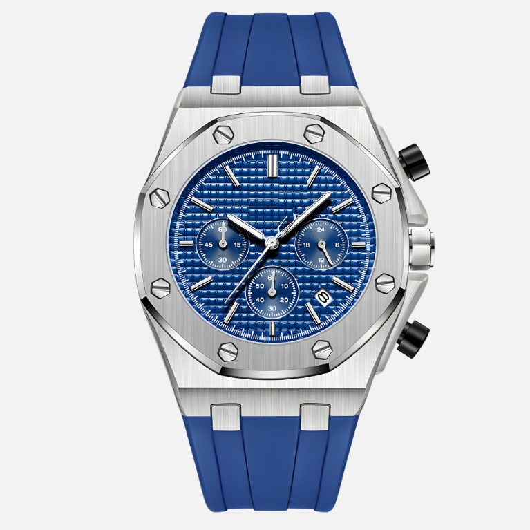 CHRONOX men’s chronograph watch blue dial