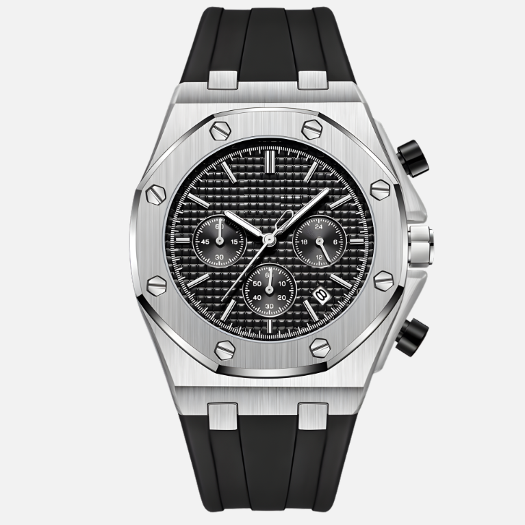 CHRONOX men’s chronograph watch black dial